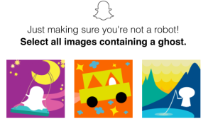 snapchat verifications screen