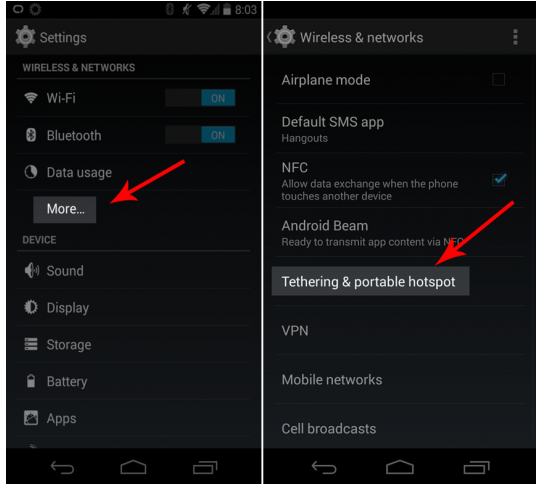 android smartphone hotspot 2