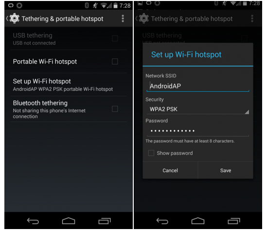 android smartphone hotspot 3