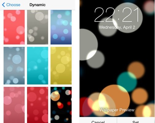 dynamic background ios 7