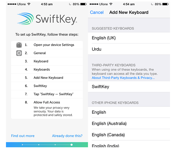 swiftkey ios 8 keyboard
