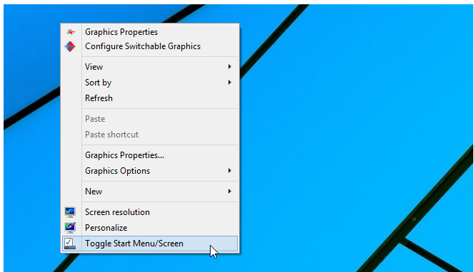 Toggle Start menu and Screen in Windows 10 1