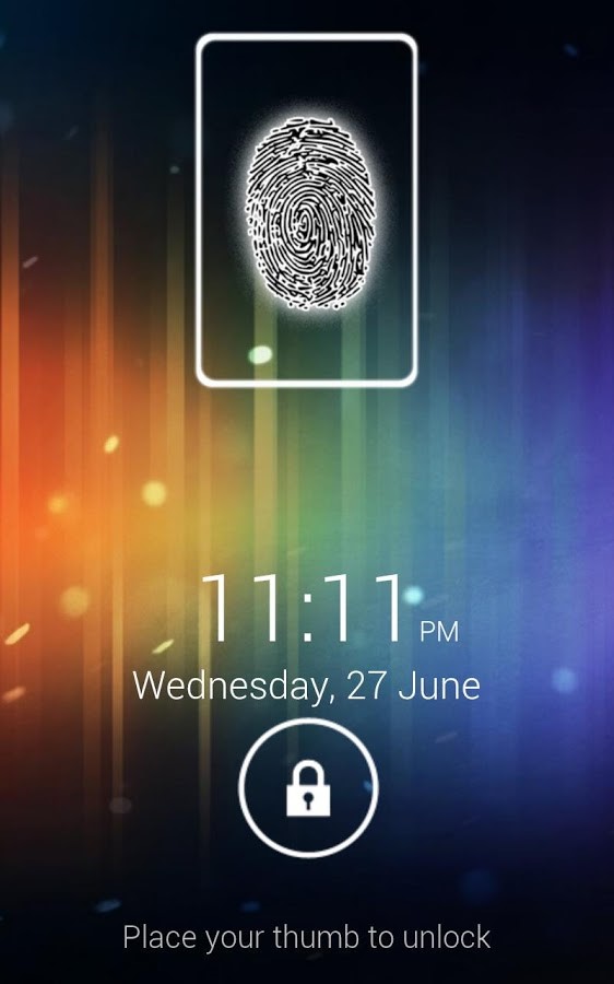 fingerprint scanner lock screen for android