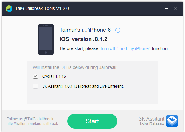 how to jailbreak iOS 8.1.2 using TaiG