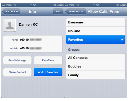 How To Set Silent Mode in iPhone Only On Selected Contacts