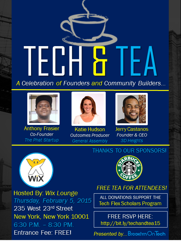 Brooklyn On Tech’s Inaugural Tech & Tea: A Celebration of Founders and Community Builders – Feb. 5th, 2015