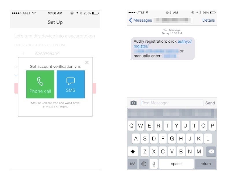 enable two factor authentication on iPhone and android 1