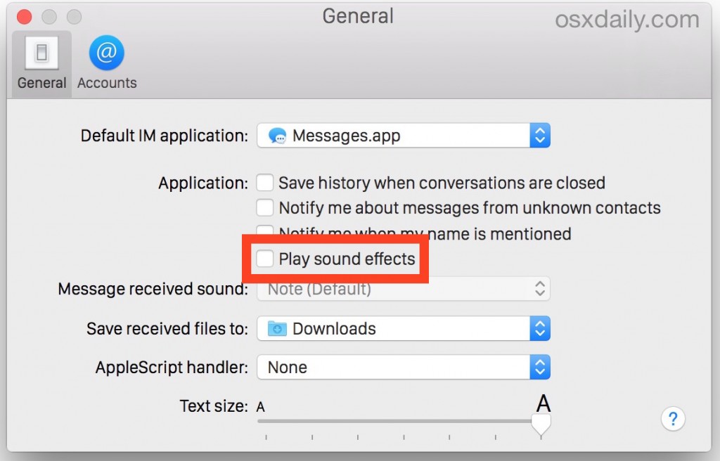 disable turn off message sounds mac 1
