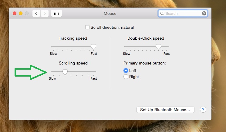 mac mouse speed 1