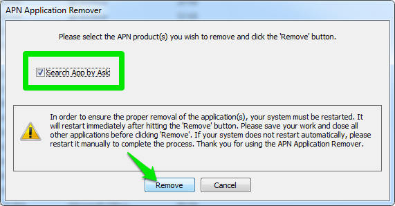 remove ask toolbar  2