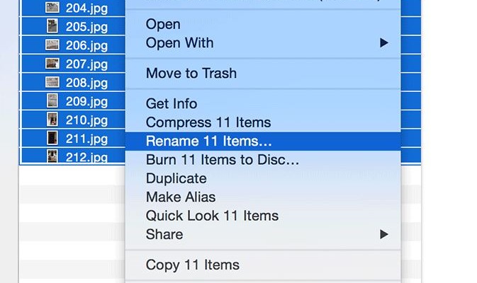 how to batch rename files on mac