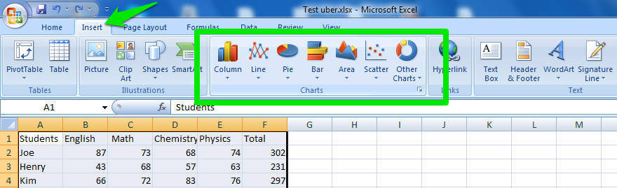 make charts in excel 3