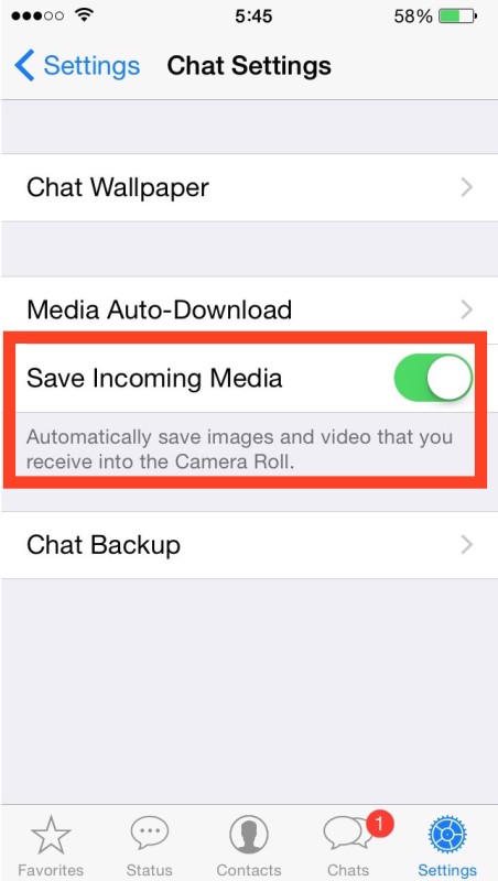 stop whatsapp from saving data 1