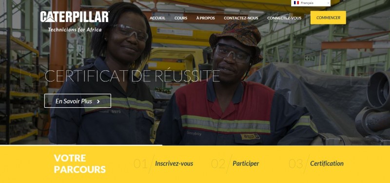 Caterpillar launches free e-Learning Website for Future Technicians in Africa