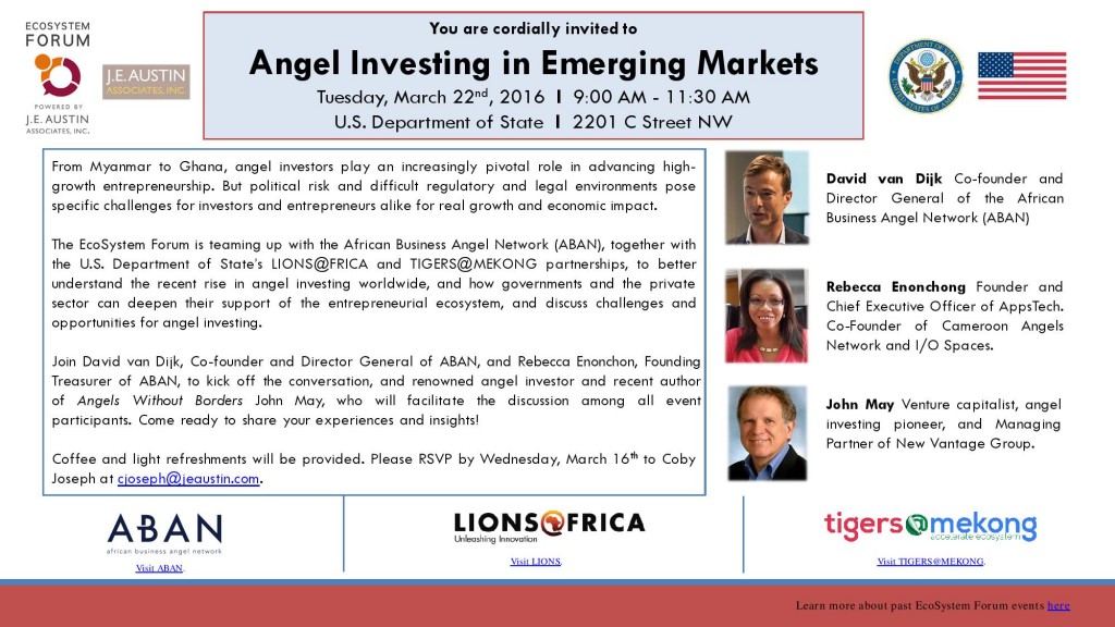 Event Recap: ABAN, Lions Africa & Tigers@Mekong Host Angel Investing in Emerging Markets