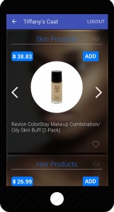 Cast Beauty Mobile App Products