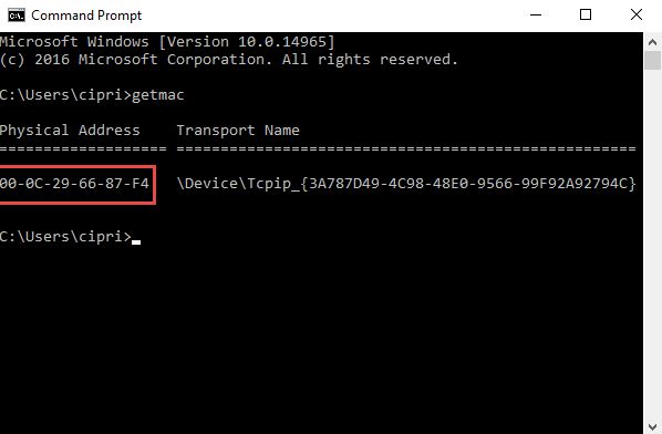 how to find ip and mac address on windows 10
