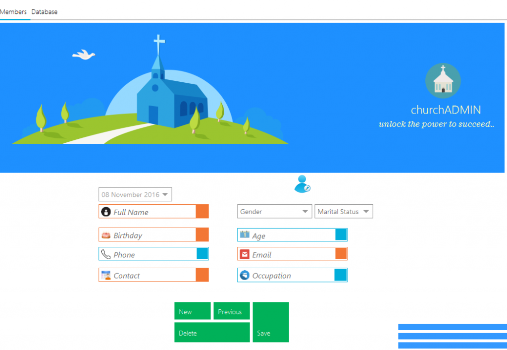churchADMIN 1.0 Church Management Information System for Administrative automated tasks