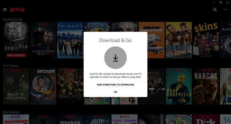 Netflix Offline available on the streaming company’s Windows 10 app