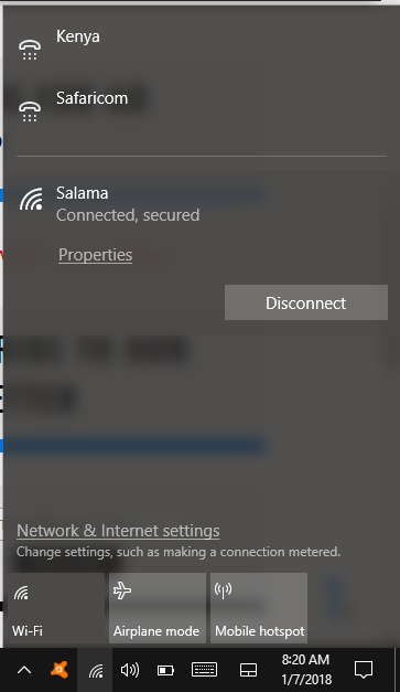local Wi-Fi network