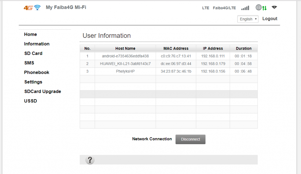 JTL Faiba 4G Mi-Fi SSID and Password