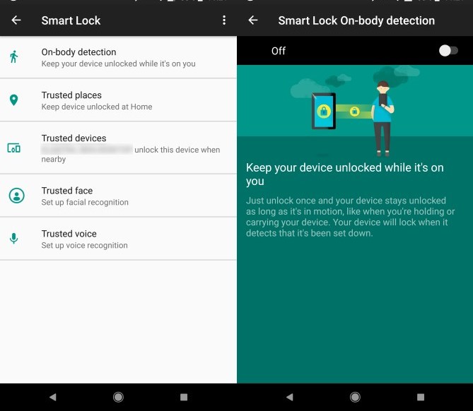android on body smart lock