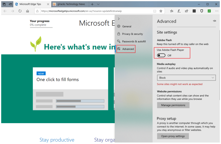 how to disable adobe flash in microsoft edge and internet explorer