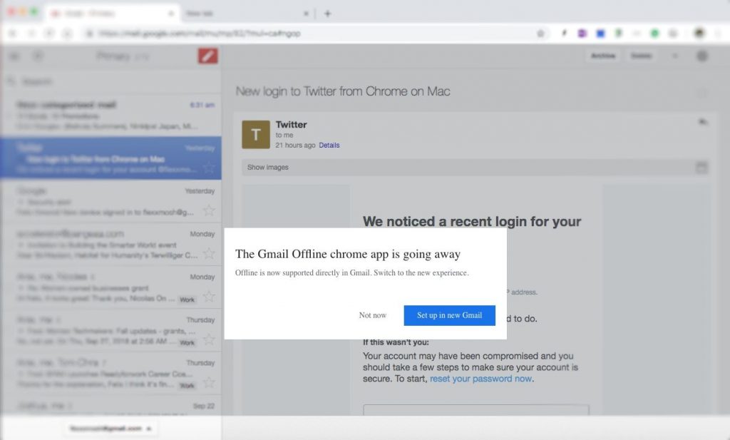 Gmail Offline Chrome app to be retired permanently as Google makes Gmail run offline