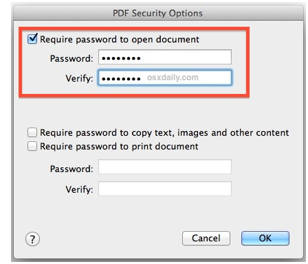How to encrypt PDF on a Mac