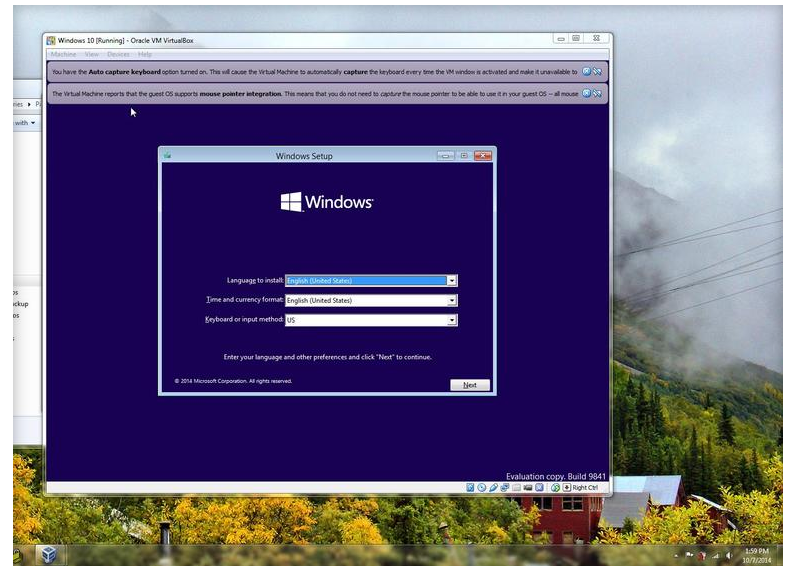install Windows 10 Technical Preview on Virtual Machine
