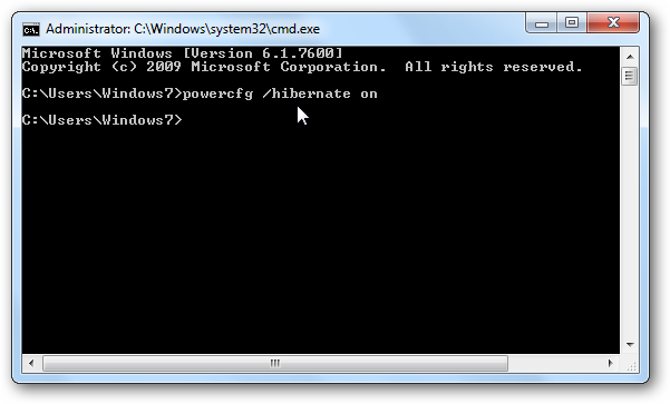 Enable or Disable Hibernate in Windows 7 and Windows 8 2