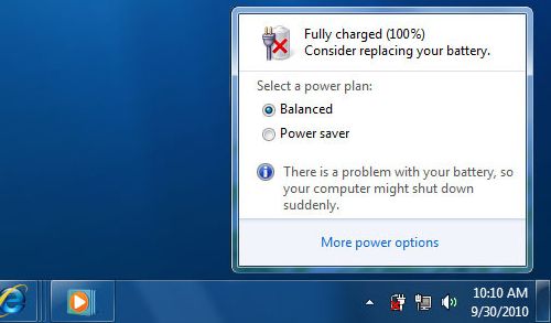 windows 10 low battery notification not working