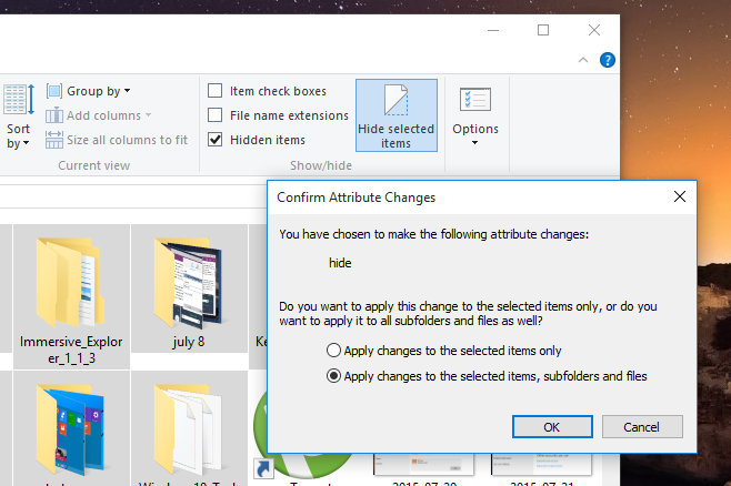 hide file and folder in windows 10 1