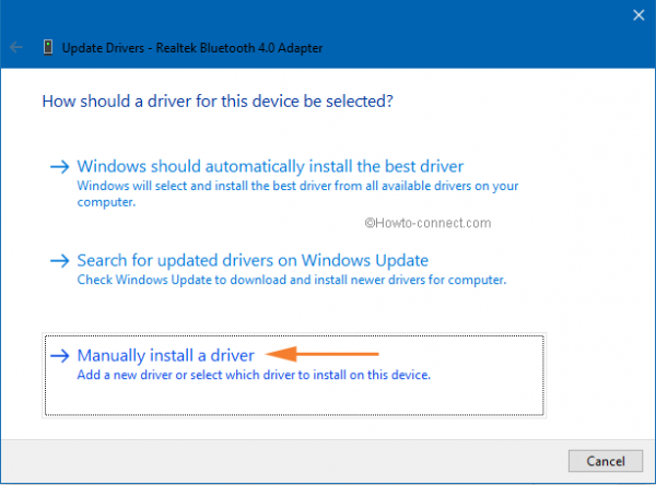 how to install driver windows 10 manually