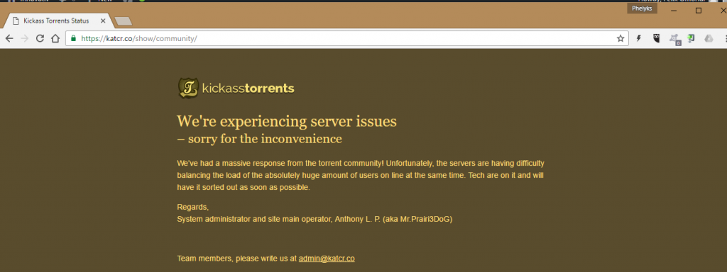 KickassTorrents old Staffer brought the Torrents Site Back to Life