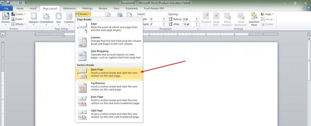 How to make Word pages both Landscape and Portrait within the same Document
