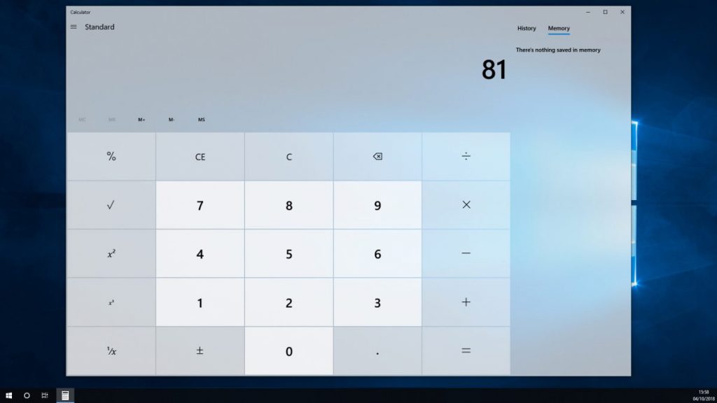 windows 10 calculator